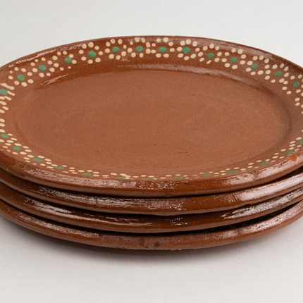 Set of 4 Sunflower Clay Plates