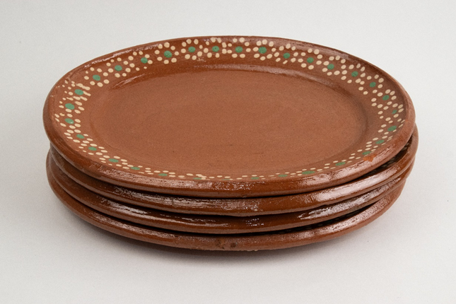 Set of 4 Sunflower Clay Plates