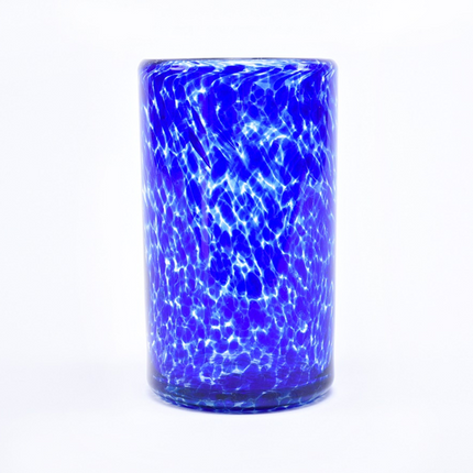 Blown Glass Vase - Cobalt Blue Speckled