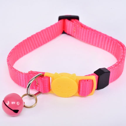 Breakaway Cat Collar with Bell — Light Pink/Yellow
