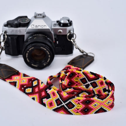 Embroidered Macrame Camera Strap — Style 10
