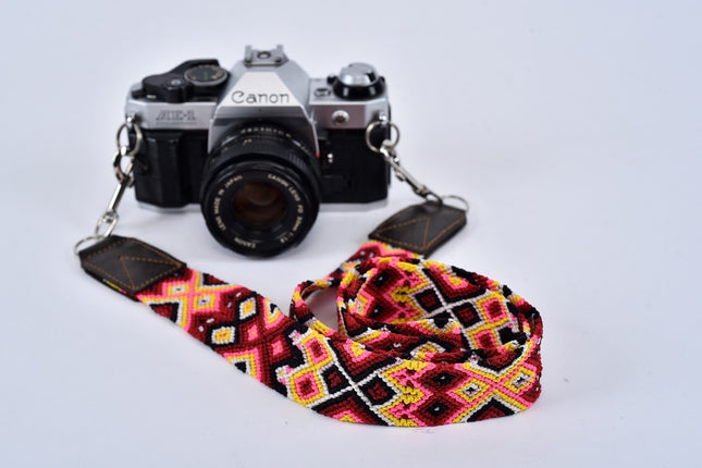 Embroidered Macrame Camera Strap — Style 10