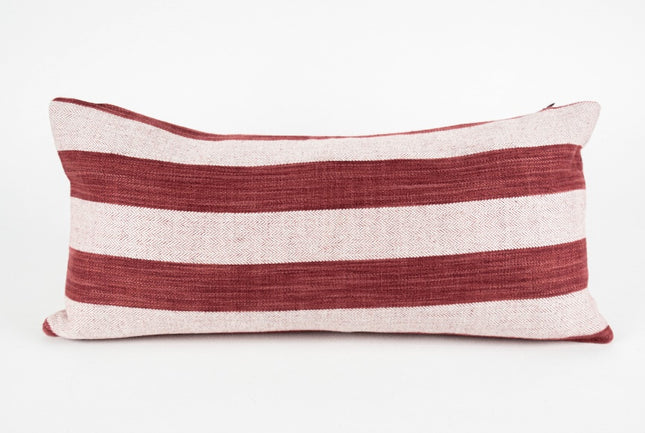 Frego Lumbar Cushion Cover - Red Stripes
