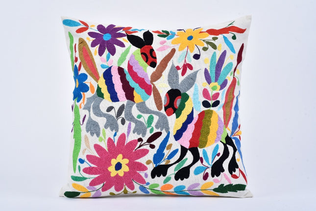 Tenango Embroidered Cushion Cover - Style 5