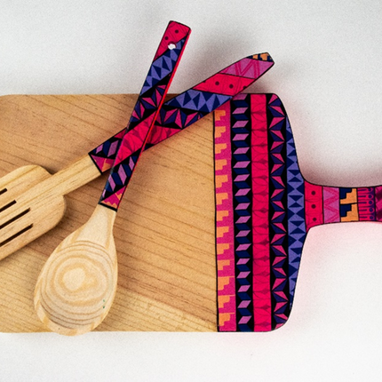 Hand painted chopping board pink - Abba-Express