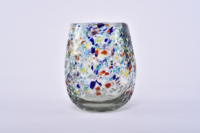 Blown Glass Vase - Confetti Multicolor