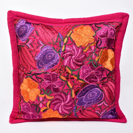 Chiapas Floral Cushion Cover - Magenta