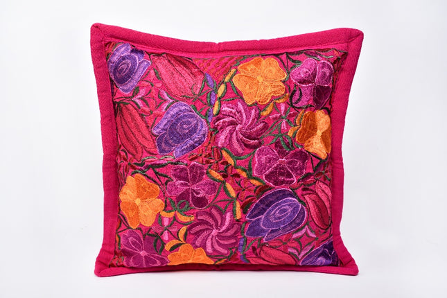 Chiapas Floral Cushion Cover - Magenta