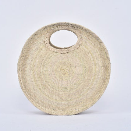 Circular Straw Bag — Natural