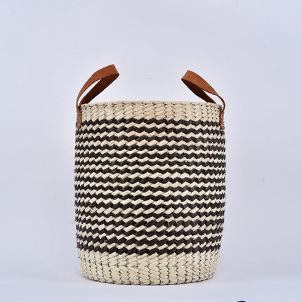 Handwoven Palm Laundry Basket - 3 Colors