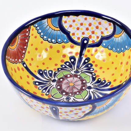 Handmade Clay Fruit Bowl - Colorful Centerpiece