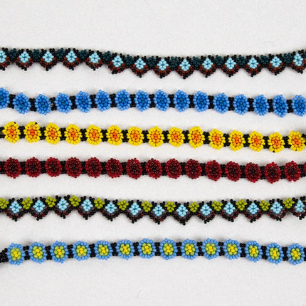 Flower & Mountain Beaded Bracelet Set (6 pcs) — 17-22 cm (Style 2)