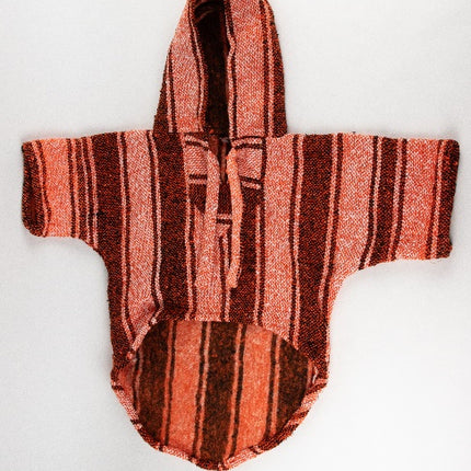 Hippie Embroidered Dog Jacket — 2XL (Orange White)