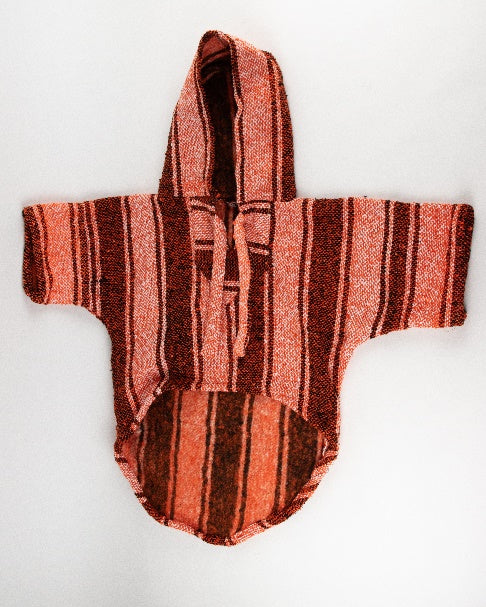 Hippie Embroidered Dog Jacket — 2XL (Orange White)