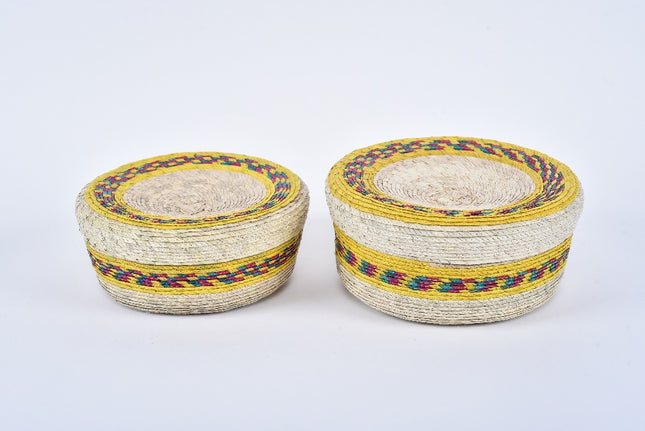 Palm Tortilla Warmer Duo - Natural/Yellow