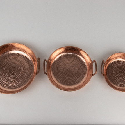 Set of 3 Copper Casseroles