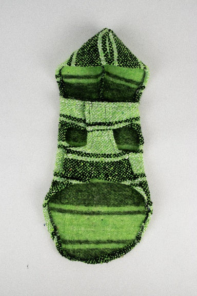 Hippie Embroidered Dog Jacket — Mini (Neon Green)