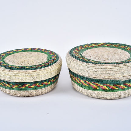Palm Tortilla Warmer Duo - Natural/Green