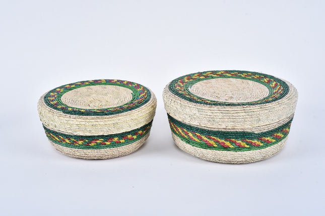 Palm Tortilla Warmer Duo - Natural/Green