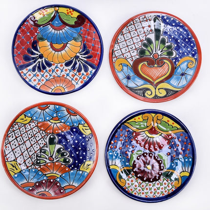 Set of 4 Talavera-Style Wall Plates – Set A