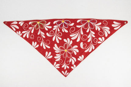 Hand-Painted Pet Bandana — XL (Red)