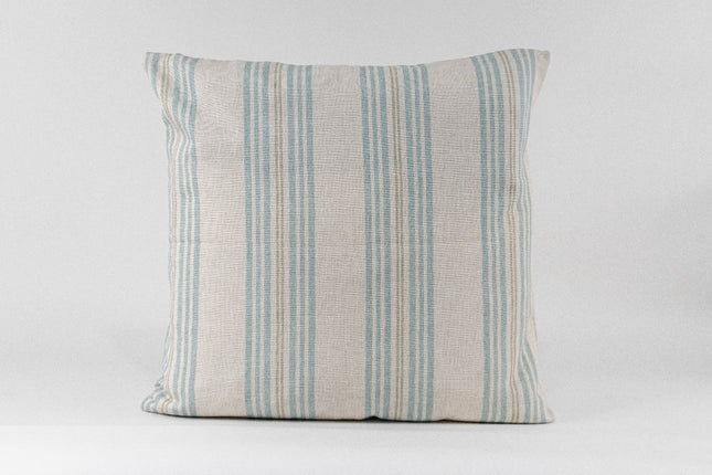 Frego Striped Cushion Cover - Beige/Light Blue
