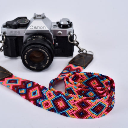 Embroidered Macrame Camera Strap — Style 02