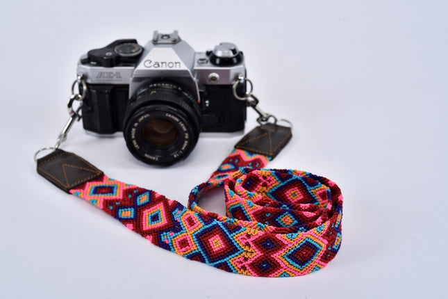 Embroidered Macrame Camera Strap — Style 02