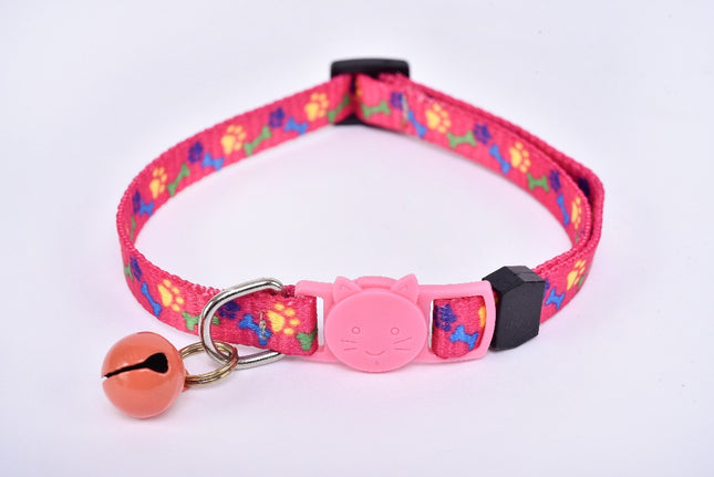 Breakaway Cat Collar with Bell — Pink/Light Pink