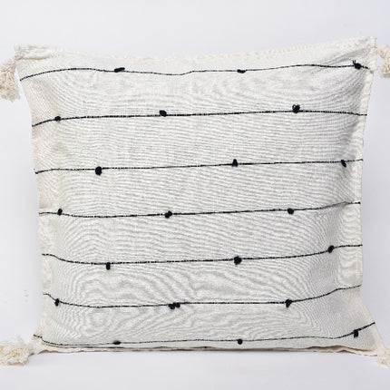 Retro Pom-Pom Cushion Cover - White