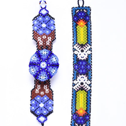 Wixárika Peyote 3D Beaded Bracelet Set (4 pcs)