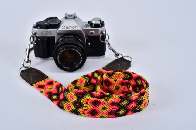 Embroidered Macrame Camera Strap — Style 07