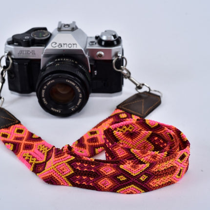 Embroidered Macrame Camera Strap — Style 11