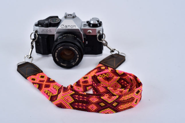 Embroidered Macrame Camera Strap — Style 11