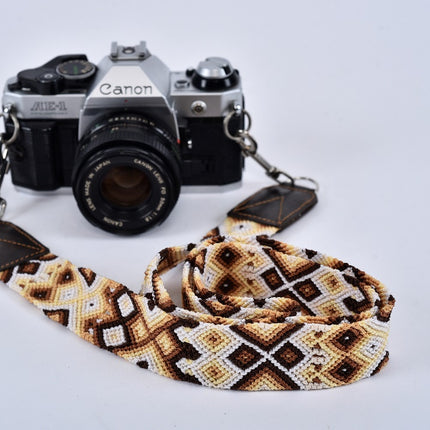 Embroidered Macrame Camera Strap — Style 04