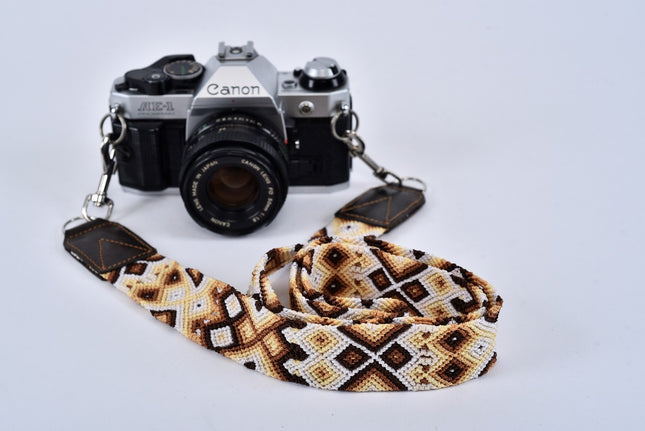 Embroidered Macrame Camera Strap — Style 04