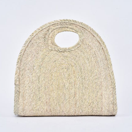 Half Moon Straw Bag — Natural