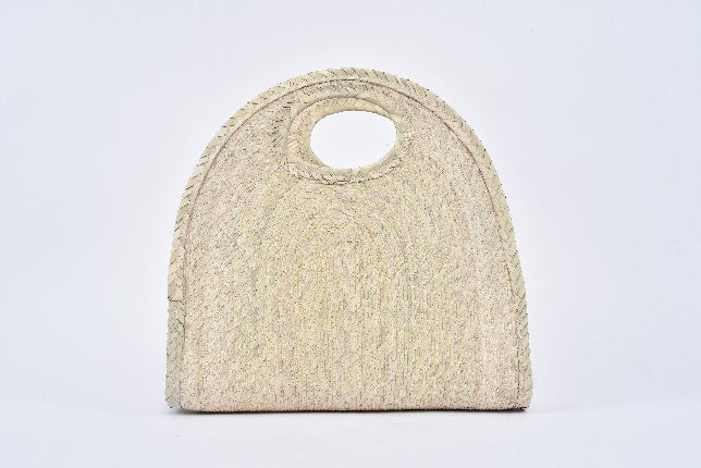 Half Moon Straw Bag — Natural