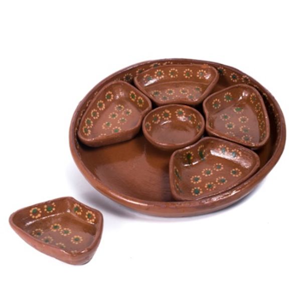 6-Space Clay Sauce Container