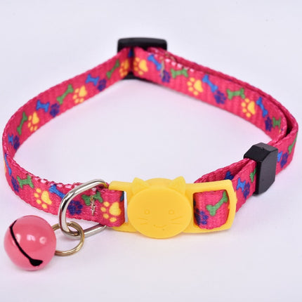 Breakaway Cat Collar with Bell — Pink/Yellow