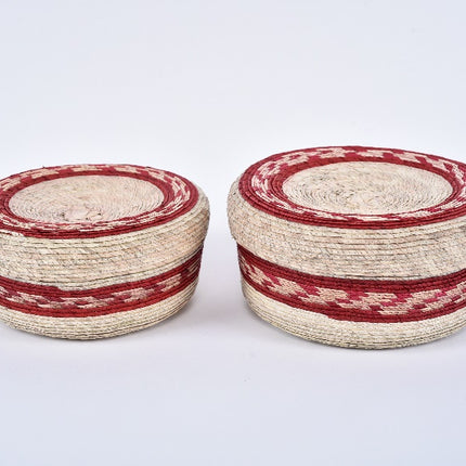 Palm Tortilla Warmer Duo - Natural/Red