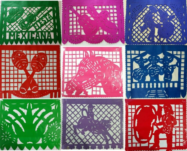 Mexican Papel Picado Banner - Model 4