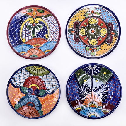 Set of 4 Talavera-Style Wall Plates – Set B