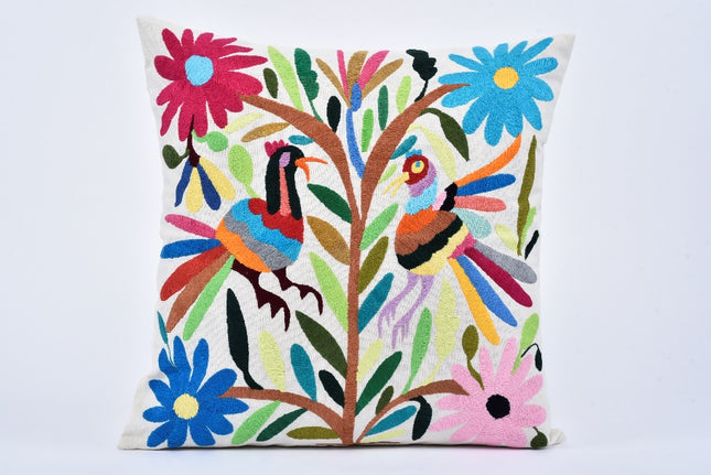Tenango Embroidered Cushion Cover - Style 7