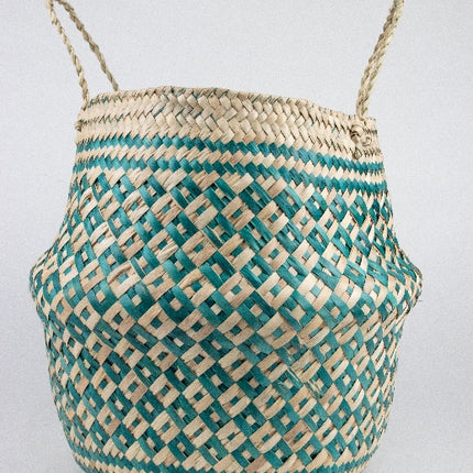Oaxaca Hand-Stitched Plant Pot Cover - Green