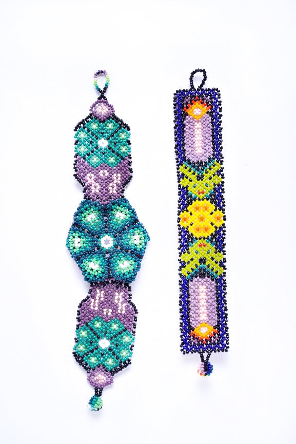 Wixárika Peyote 3D Beaded Bracelet Set (4 pcs) (Style 2)
