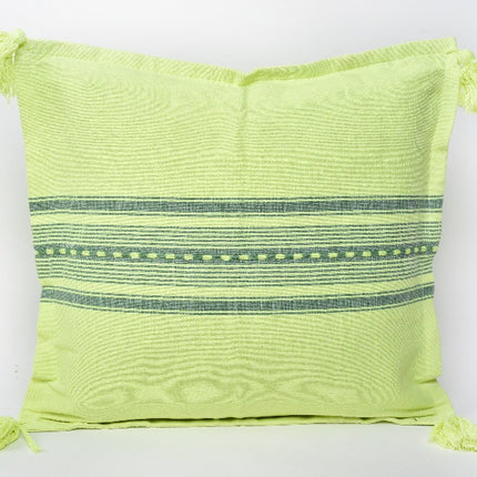 Retro Pom-Pom Cushion Cover - Fluorescent Green