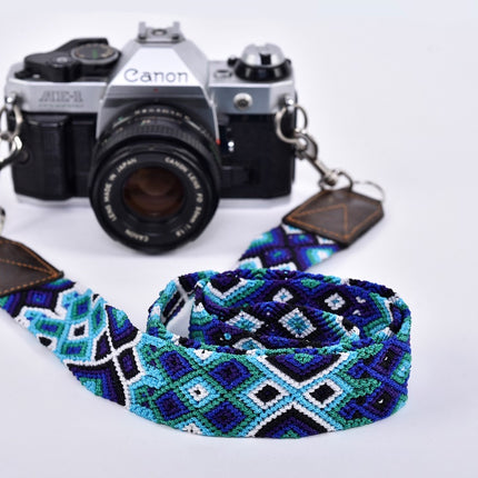 Embroidered Macrame Camera Strap — Style 12
