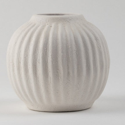 White Clay Slotted Vase